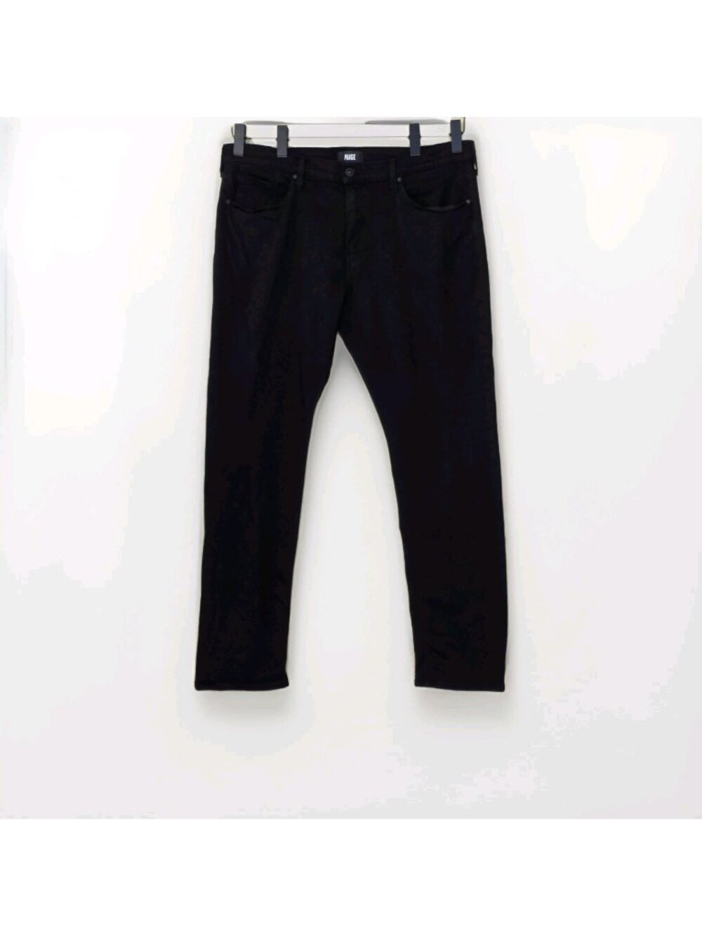 Paige Federal Chinos Mens 38x33 Black Slim Straight Stretch Smart Casual Edgy